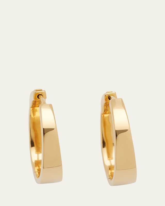 Plain Meryl Hoop Earrings in Yellow Gold
